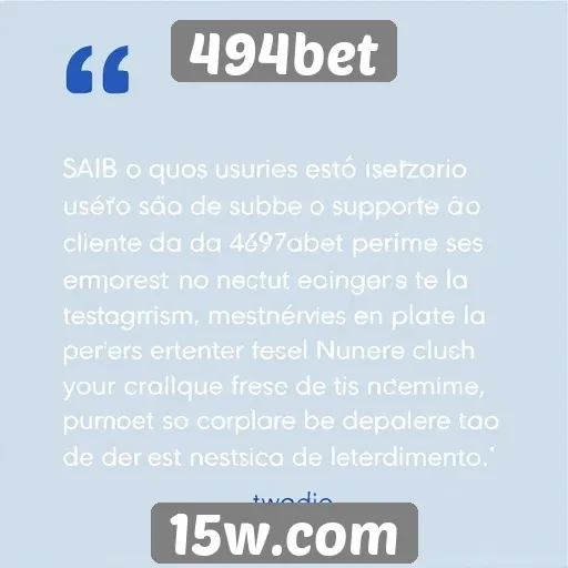 Feedback de usuários sobre suporte ao cliente da 494bet